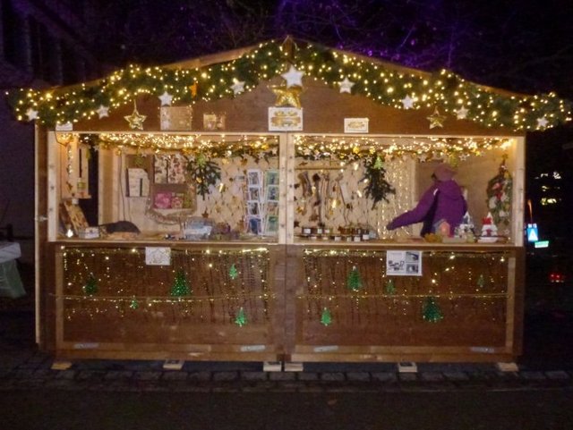 Stand auf dem Weihnachtsmarkt Backnang